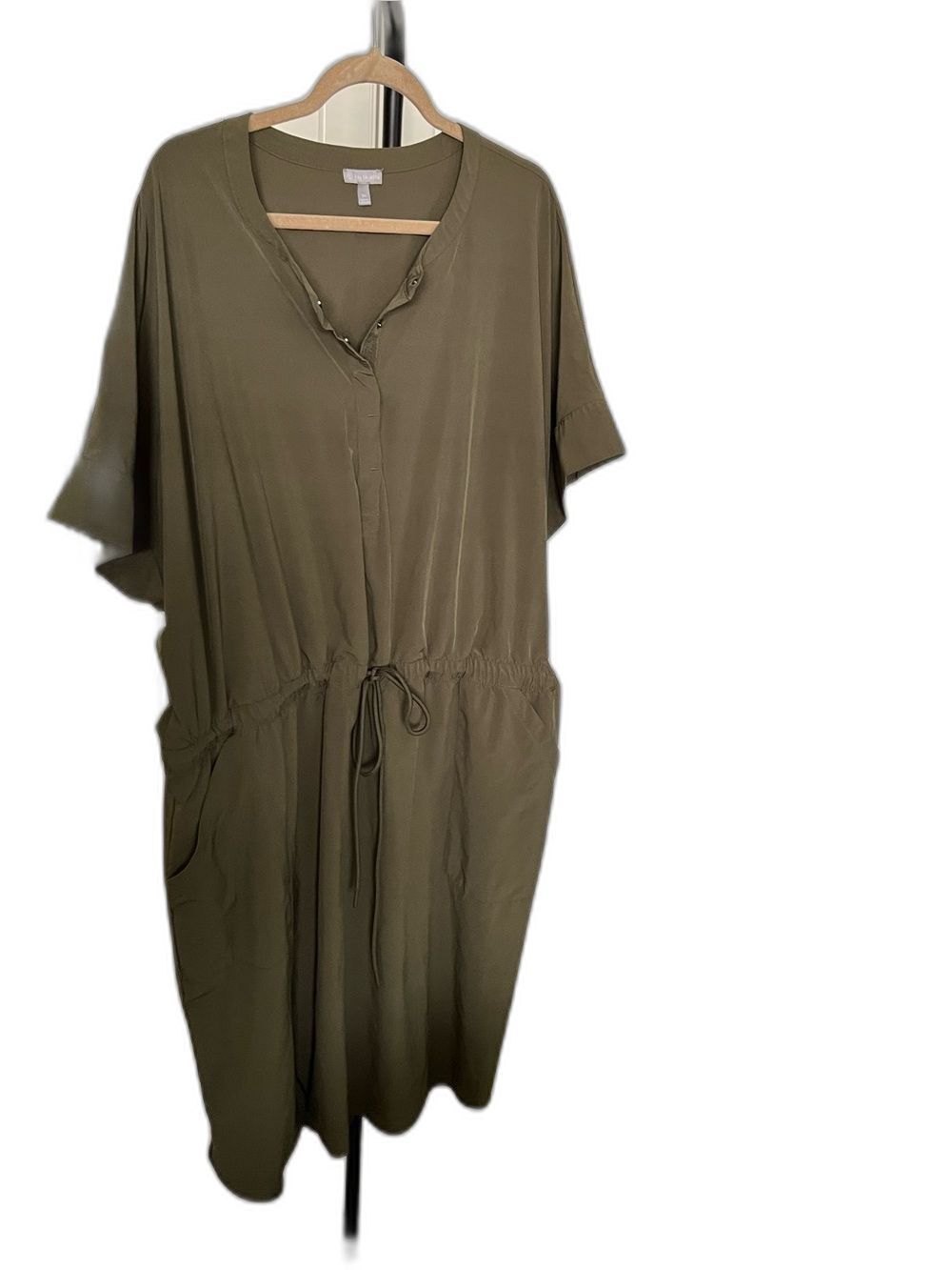 Talbots Olive Green Midi Dress